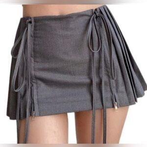 Y2K Mini Skirt with Side Tie Details